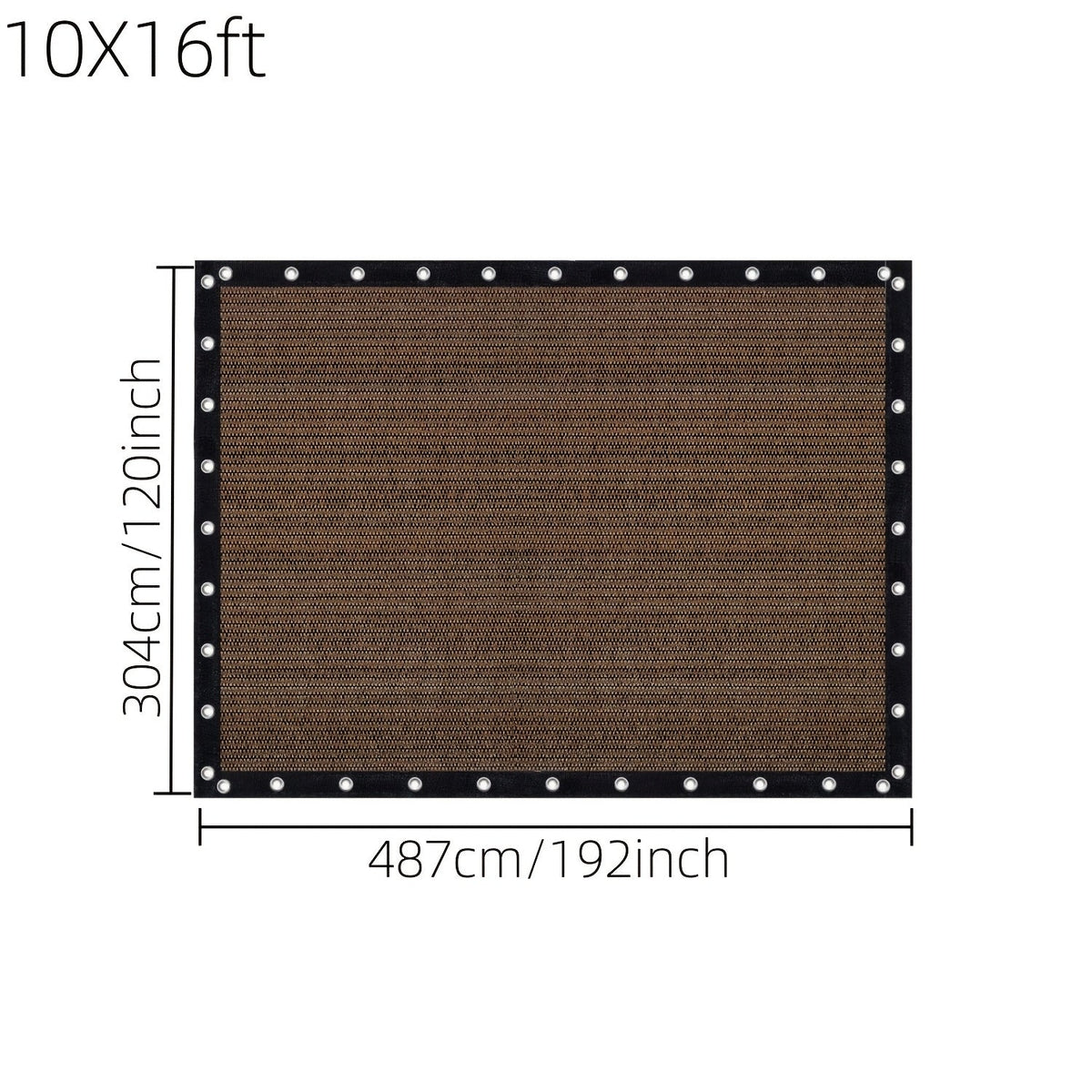 Shade Cloth shown in the 10X16ft option