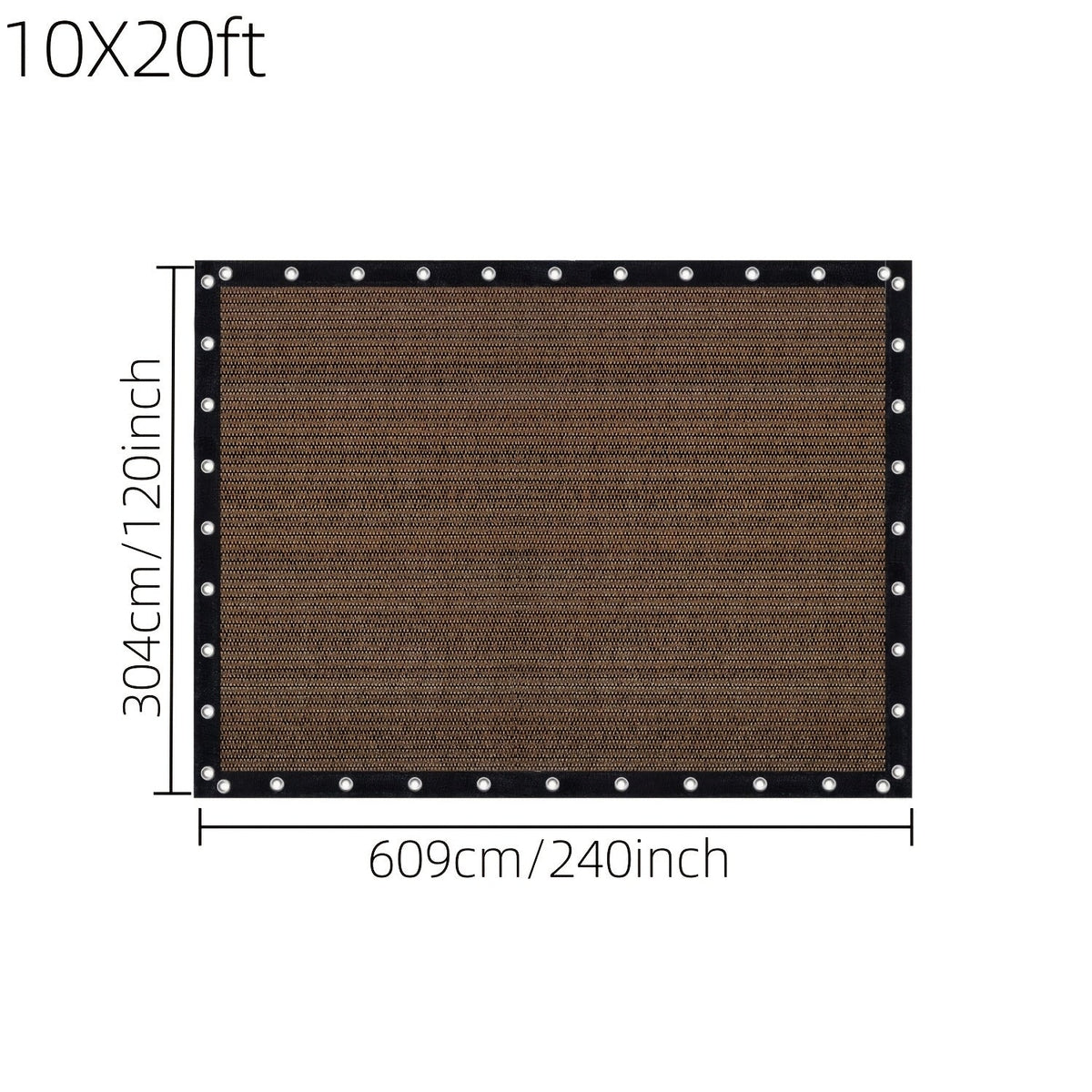 Shade Cloth shown in the 10X20ft option