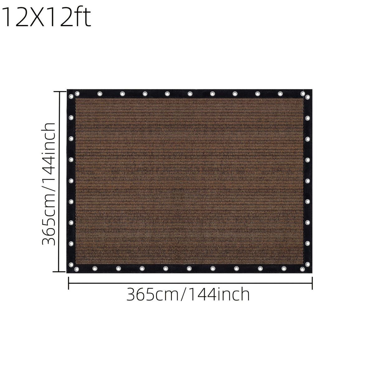 Shade Cloth shown in the 12X12ft option