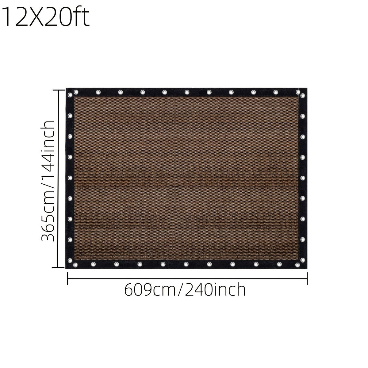 Shade Cloth shown in the 12X20ft option