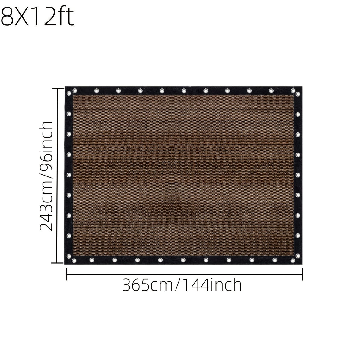 Shade Cloth shown in the 8X12ft option