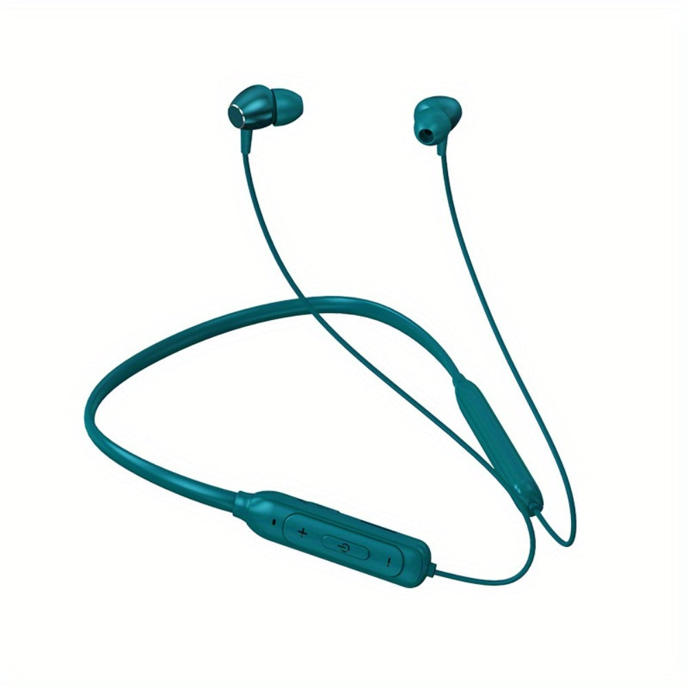 Neckband Magnetic Wireless Earbuds 20H Playtime 230mAh In-Ear Noise Canceling Sports Headphones with Mic Pluggable Memory Card Long Standby for Running Gym Workout Travel