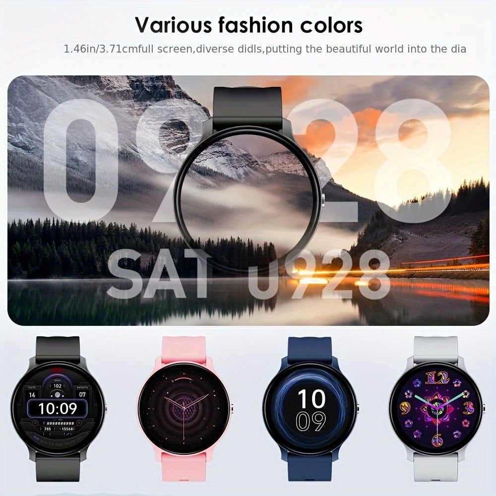 IP68 Waterproof Fitness Tracker Smartwatch, SIM-Free Wireless Calling, Music Control, Step Counter Pedometer & Distance Meter, 100+ Sport Modes, Heart Rate SpO2 Sleep Tracker, Rechargeable Battery – Android & iPhone Compatible