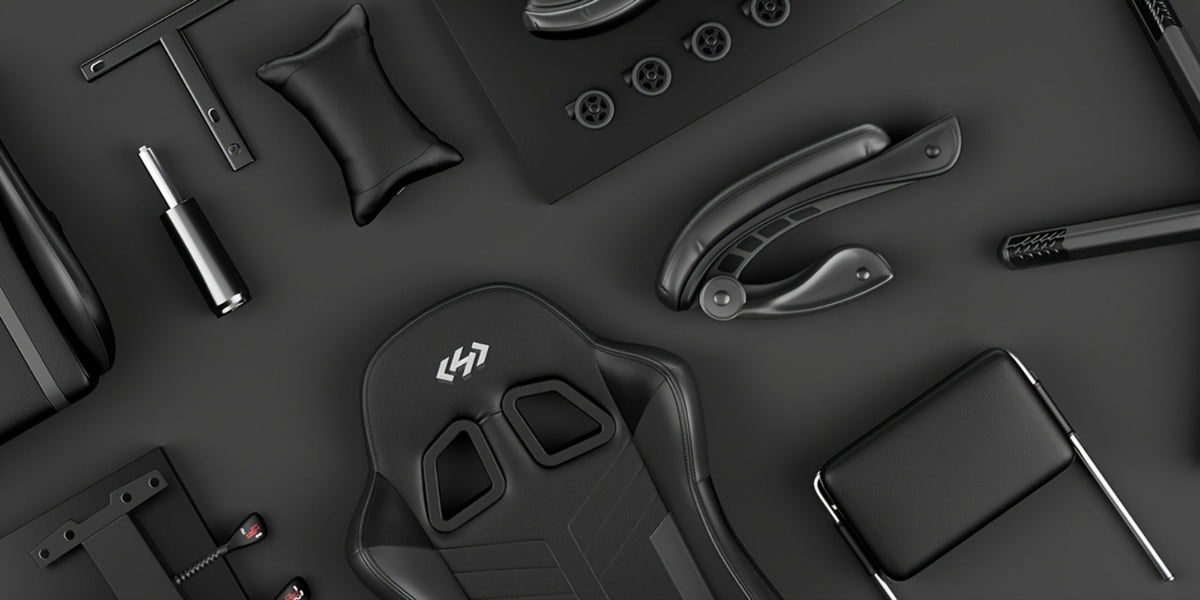 Faux Leather Gaming Chair, Reclining Computer Chair for Home Office detail image - detail view 24