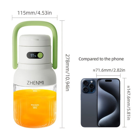 Portable Blender, 33oz USB Rechargeable Cordless Design for Smoothies and Shakes