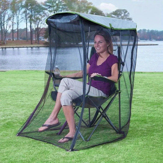 Hanging Chair Mosquito Net with Double-Layer Sunshade Cover, Chair Not Included