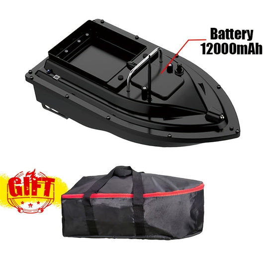 RC Bait Boat with Single Hopper, 500 m Listed Range and Carrying Case