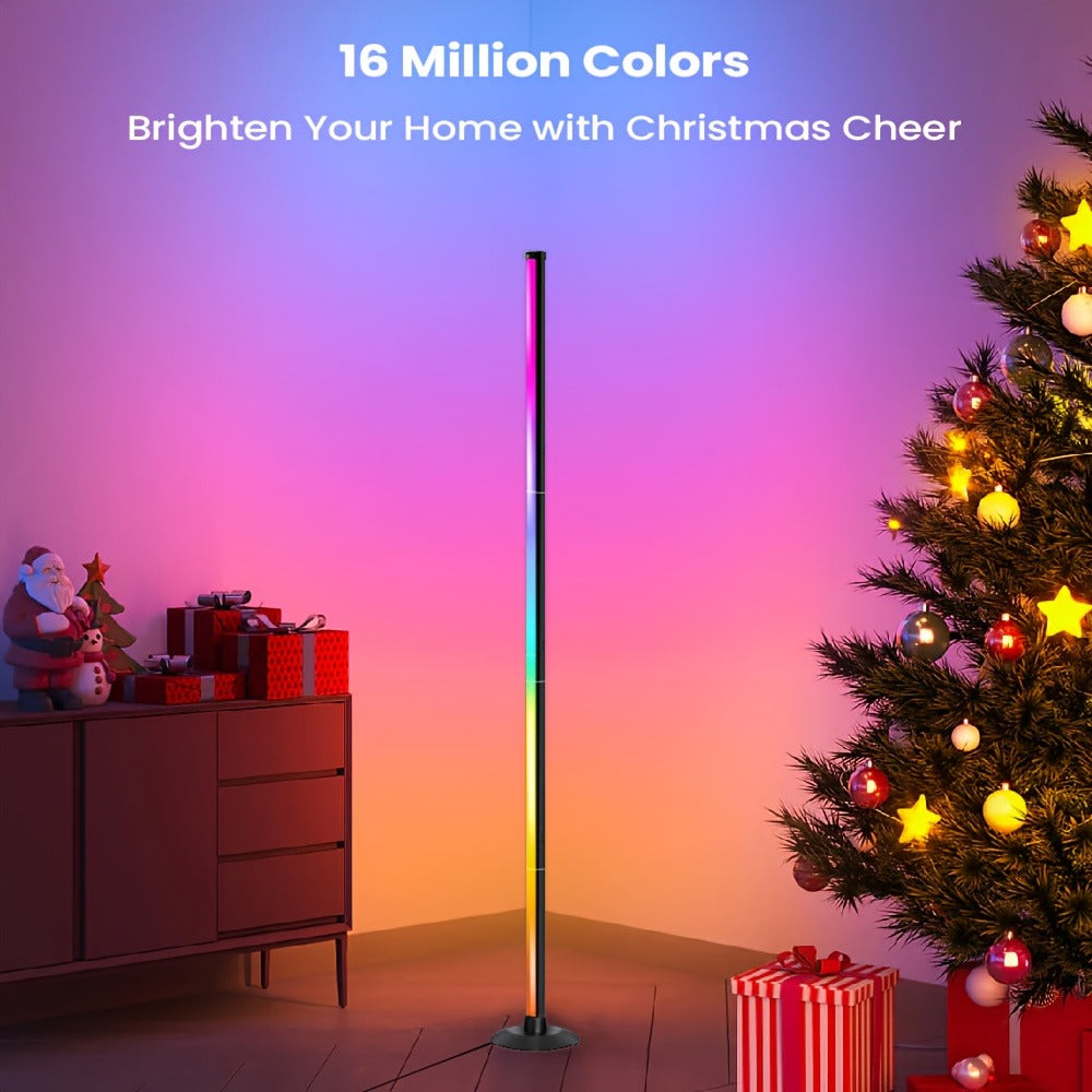 Smart LED Floor Lamp Modern Minimalist – Mood Lighting App & Remote Dual Control Backlight Ambient Light for Bedroom Office Gaming Study Room Holiday Gift 1 or 2 Pack