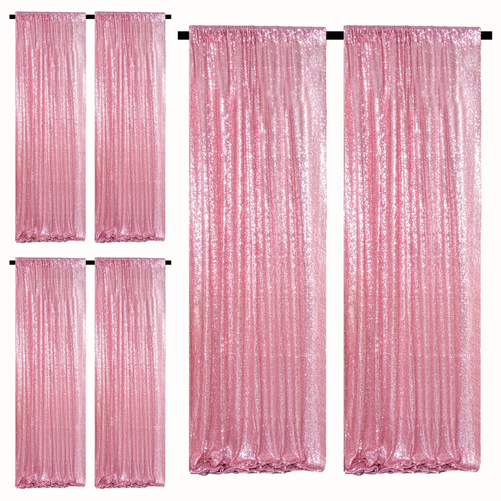 Sequin Backdrop Curtains 2FTx8FT Glitter Photography Background Panels for Party Wedding Birthday Stage Decoration Gold Yellow Shimmer Curtain Set 4 6 10 Panels Available