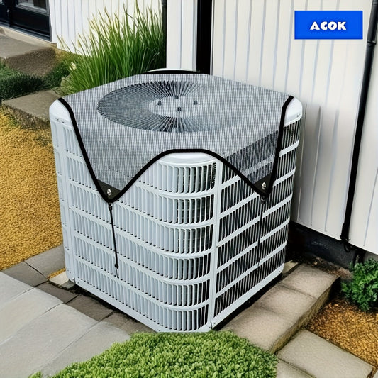 Outdoor Air Conditioner Cover, 26 x 26 in PVC Mesh for Leaves & Debris
