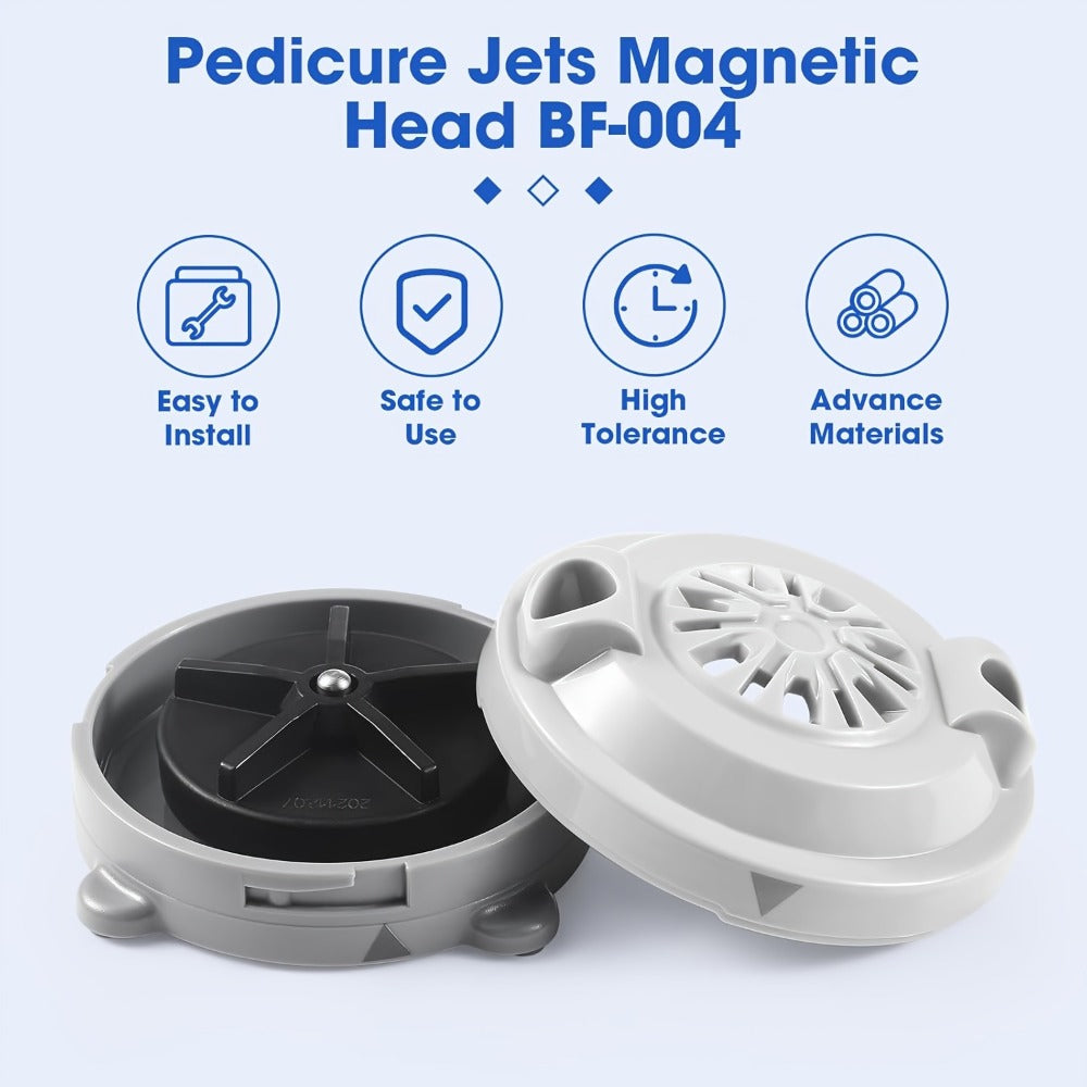 Pipeless Jet Motor for Pedicure Spa Chair Magnetic Jet Head Propeller Cap Complete Replacement Kit LURACO P153 Compatible Nail Salon Hygienic Easy Install Repair Part