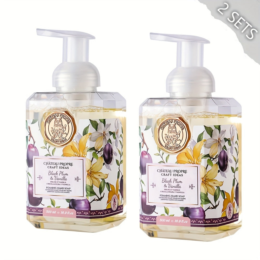 Foaming Hand Soap 500ml Moisturizing Gentle Foam Soap 8 Scents Vanilla Coconut Citrus Floral Fruity Deeply Hydrating Soft Hands All Skin Types Bathroom Kitchen Bedroom Office 1PC 2PCS Value Pack