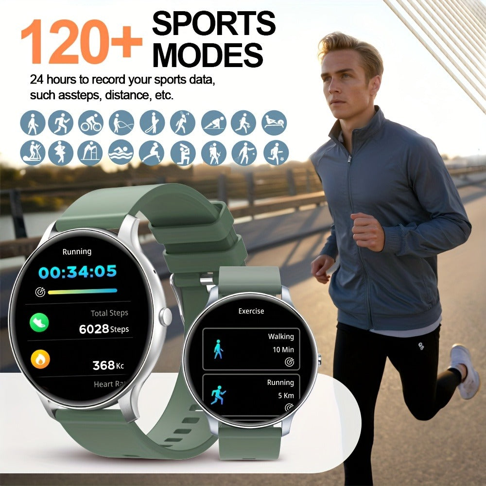 IP68 Waterproof Smartwatch 1.46" HD – 100+ Sport Modes, Wireless Calling, Music Control, Remote Camera, Sedentary Reminder – Unisex Fitness Tracker Black Silver Blue Pink