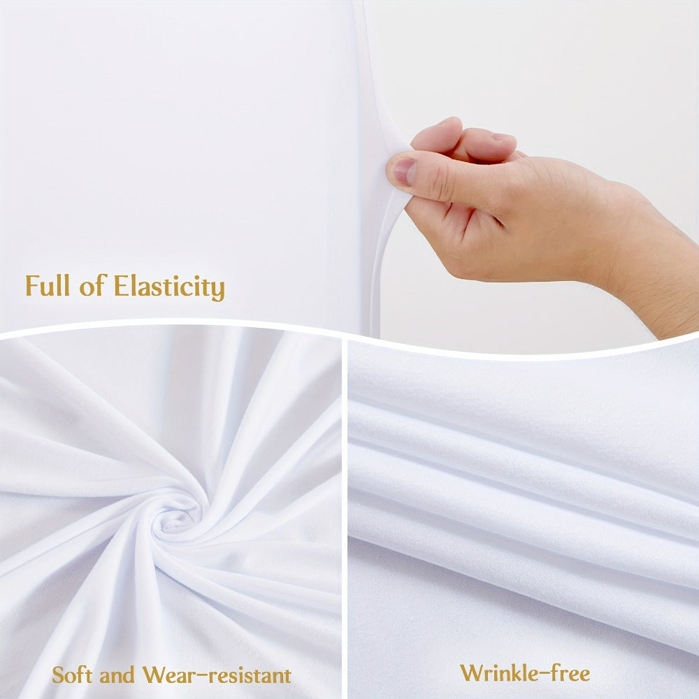 Spandex Arch Backdrop 2 Pack 6Ft x 6.6Ft Wrinkle-Free Stretch Photography Background with Bottom Zipper, Polyester Arched Cover Photo Prop for Wedding, Party, Gender Reveal & Birthday Decoration
