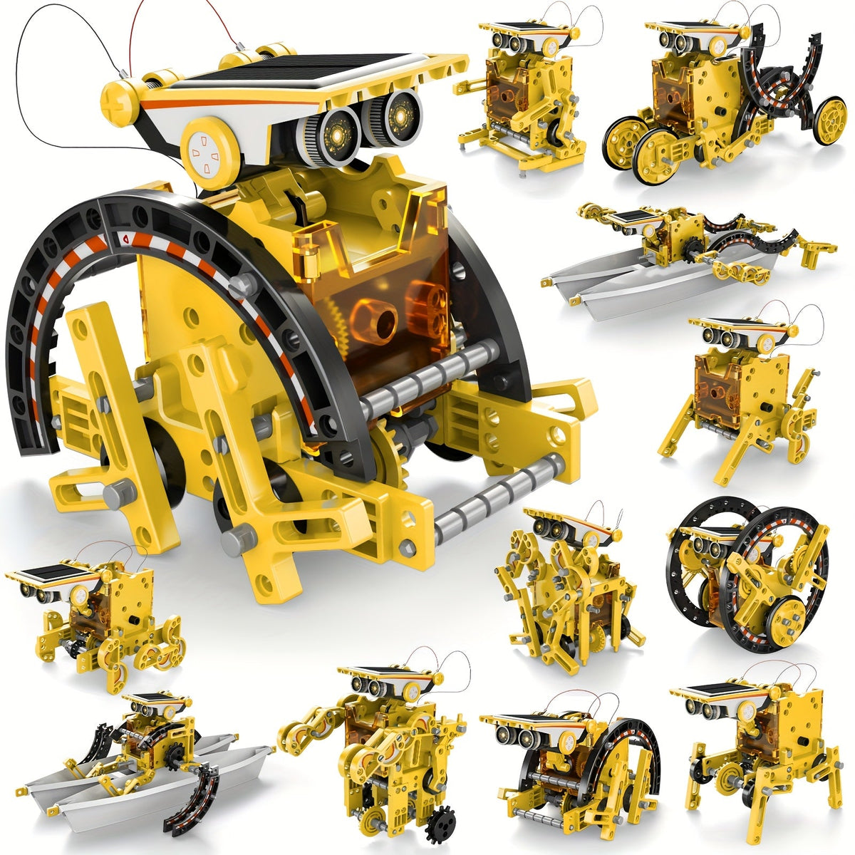 12-in-1 Solar Robot Kit for Kids Ages 8-13 – Build Your Own Solar Powered Robot, STEM Engineering Building Toy, Educational Science Experiment Gift for Boys Girls 8 9 10 11 12 13, No Batteries Needed