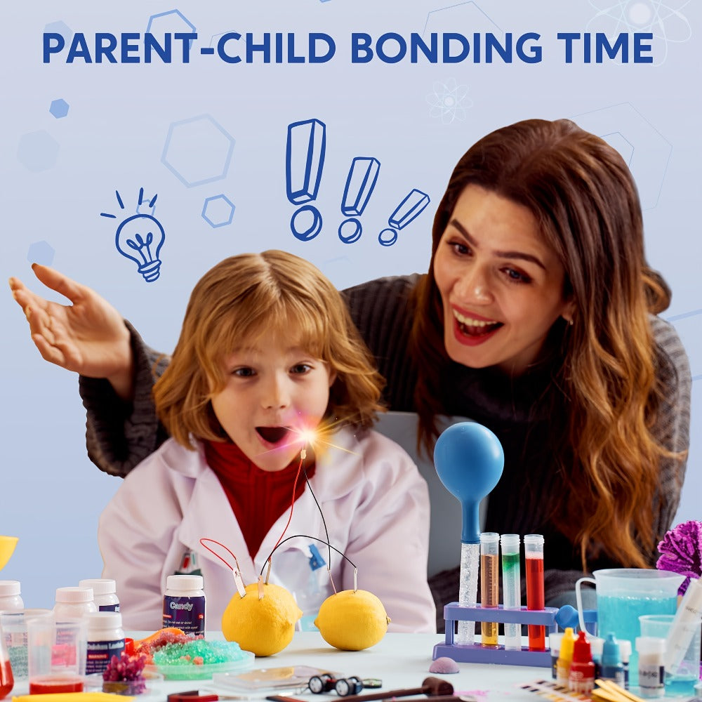 Jumbo Science Kit for Kids 130+ Experiments – STEM Chemistry Set with Crystal Growing Glowing Bulb Fossil Dig Soap Making, Hands-On Science Experiment Gift for Boys Girls Ages 6-12 Birthday Christmas