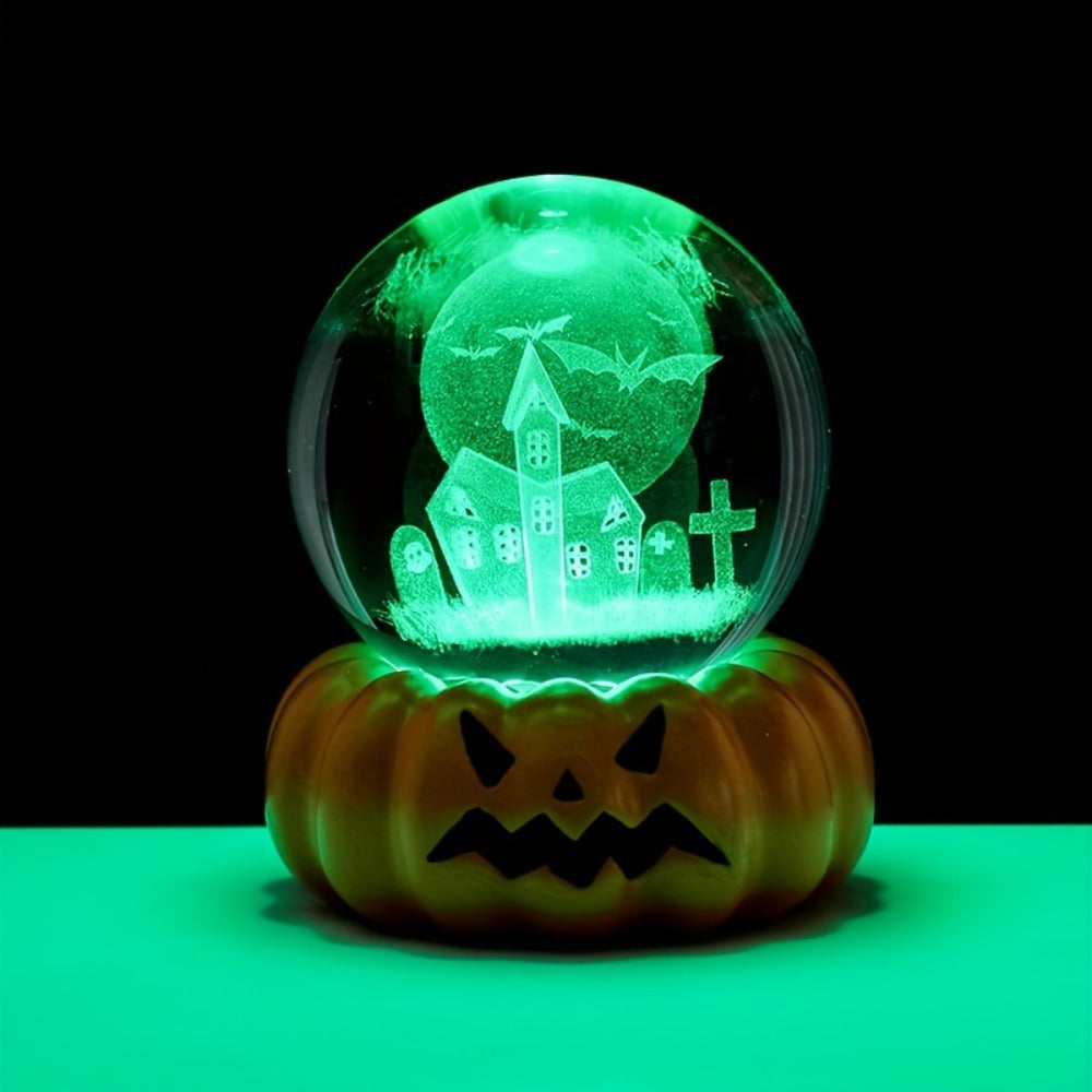 Starry Sky Crystal Ball Night Light – 3D Blue Galaxy Glass Sphere LED Desk Lamp, Creative Tabletop Decor Light for Bedroom, Unique Gift for Holiday Party Birthday (Blue Starry Sky)