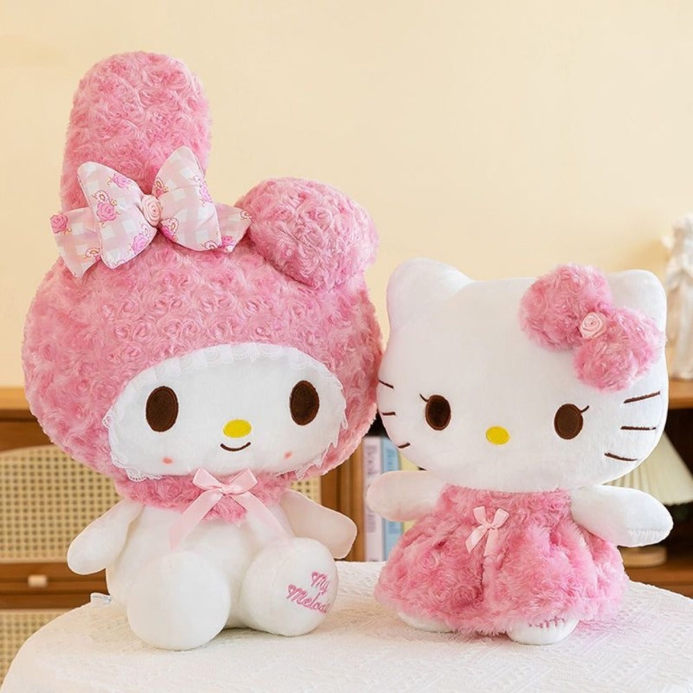 Sanrio Rose Hello Kitty or My Melody Plush Doll, 35cm