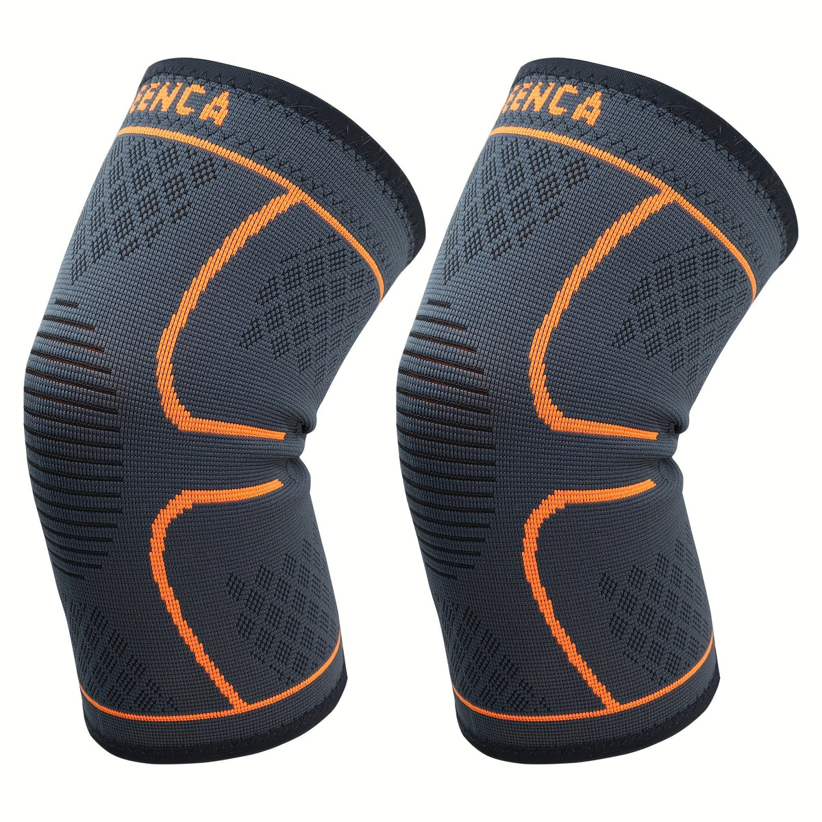 Compression Knee Sleeve 2 Pack for Men Women Breathable Non-Slip Silicone Strip Knee Support High Elasticity Running Exercise High Intensity Sports Copper Beige Pink Orange M XL XXL XXXL