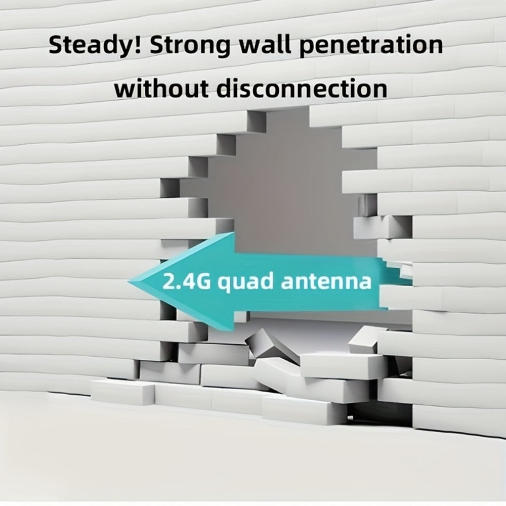 300Mbps WiFi Extender Plug-In Wall Design - Wireless Repeater & Signal Booster for Home Office, Apartment, Basement, Garage, Easy WPS Setup, 2.4GHz Wide Coverage, No Dead Zones