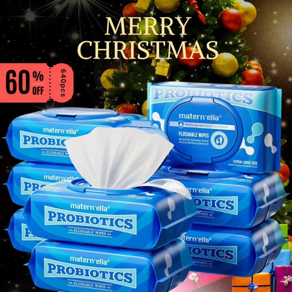 Flushable Wet Wipes for Adults with Probiotics – Plant-Based Fibers, Fragrance Free, Sewer Safe, Soft & Thick Disposable Butt Wipes, Travel & Camping Must-Have, for Incontinence & Personal Care (3/5/6/8 Packs)