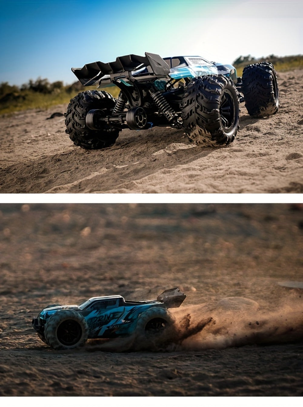 4WD RC Off-Road Car with Brushed or Brushless Dual-Battery Options