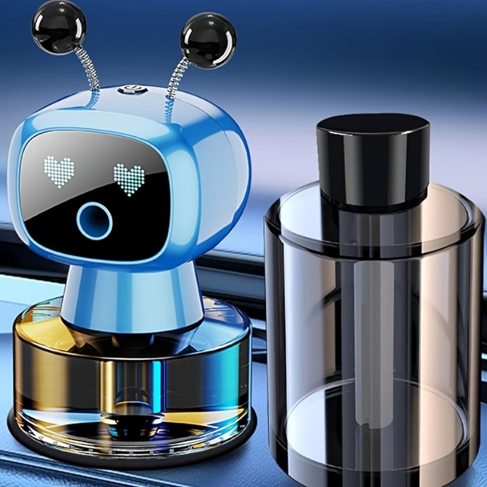 AI Smart Eyes Car Aromatherapy Diffuser USB Rechargeable – 4-Level Adjustable Fragrance, 5 Scents & Colors, Animated Display, Auto Vent Clip Diffuser Car Interior Accessory Gift for Car Lovers Men Women