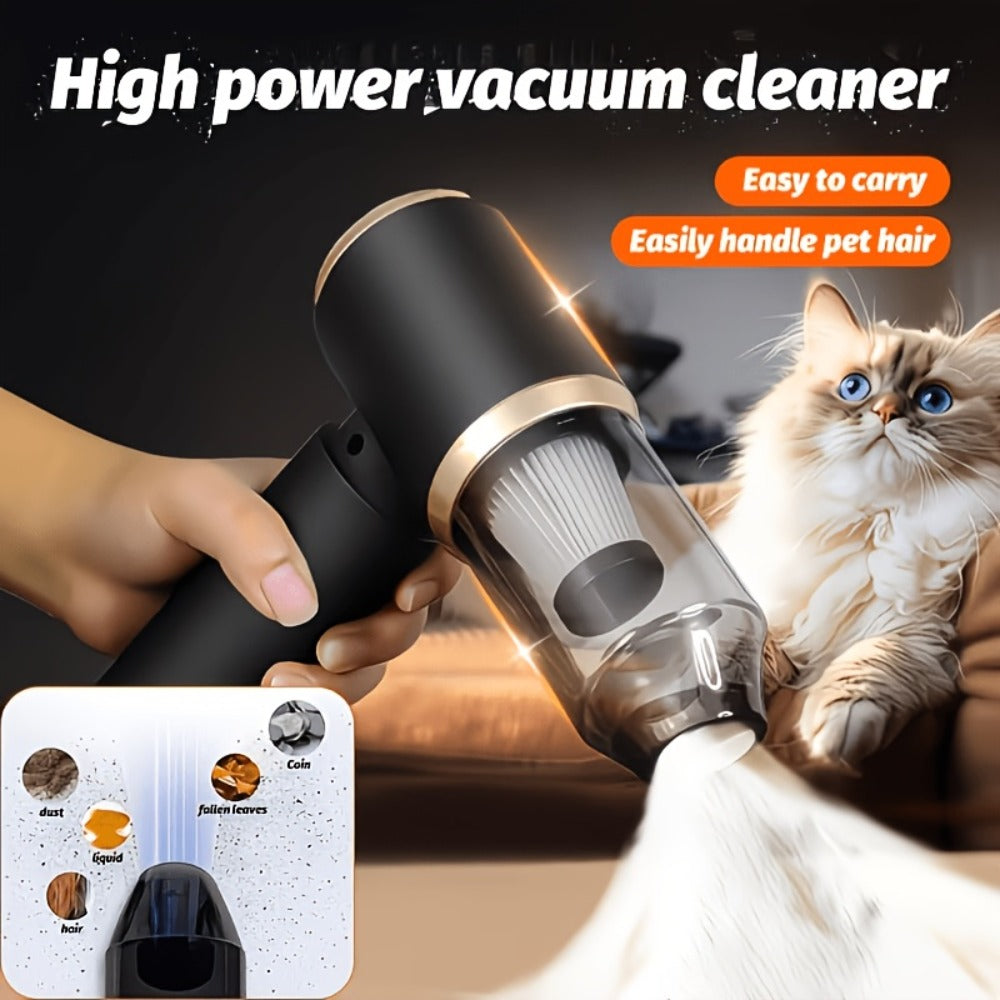 2-in-1 Wireless Handheld Vacuum Cleaner Blow & Suction with Upgraded Aluminum Fan, Multiple Attachments – Cordless Portable Vacuum for Computer, Car, Home, Office & Pet Hair, Ready to Use Out of Box