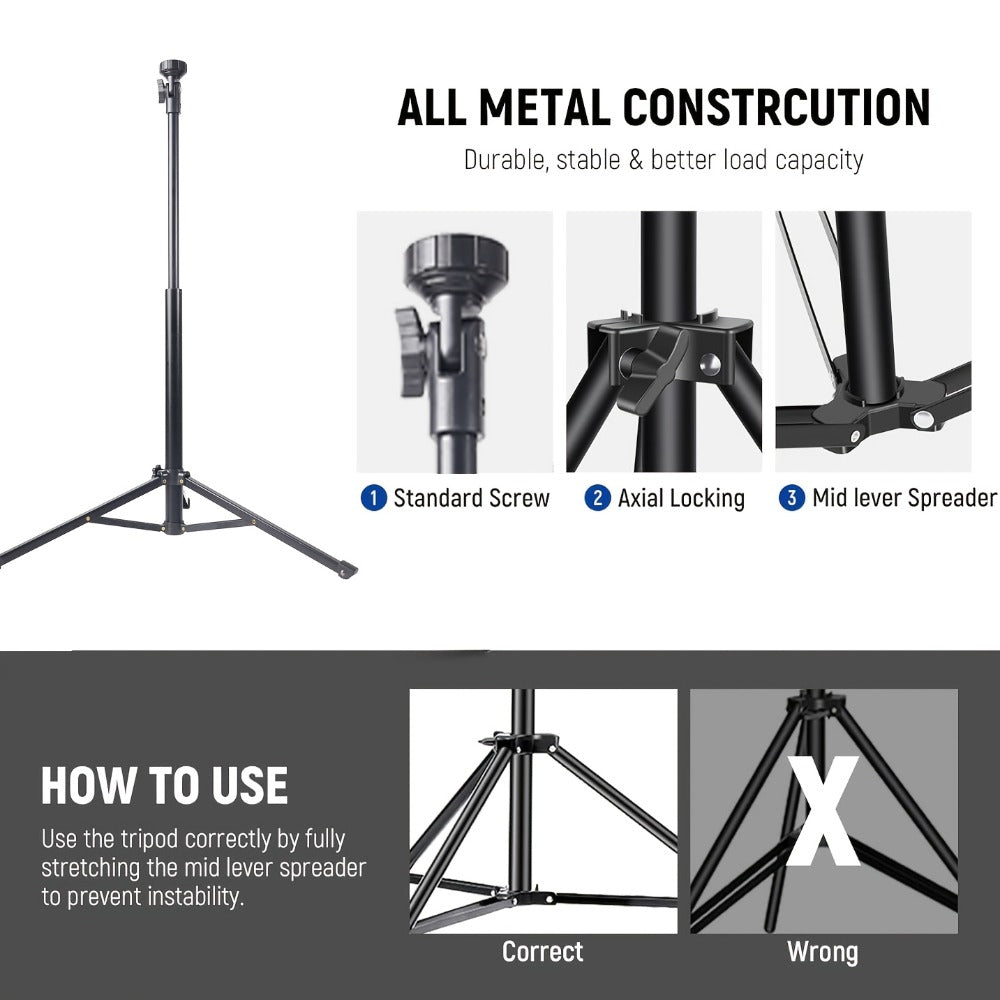 63 Inch Gooseneck Phone Tripod Adjustable with 360° Flexible Neck & Universal Phone Holder – Portable Camera Stand for Content Creators, Vlogging, Live Streaming, Selfie & Filming, iPhone & Android