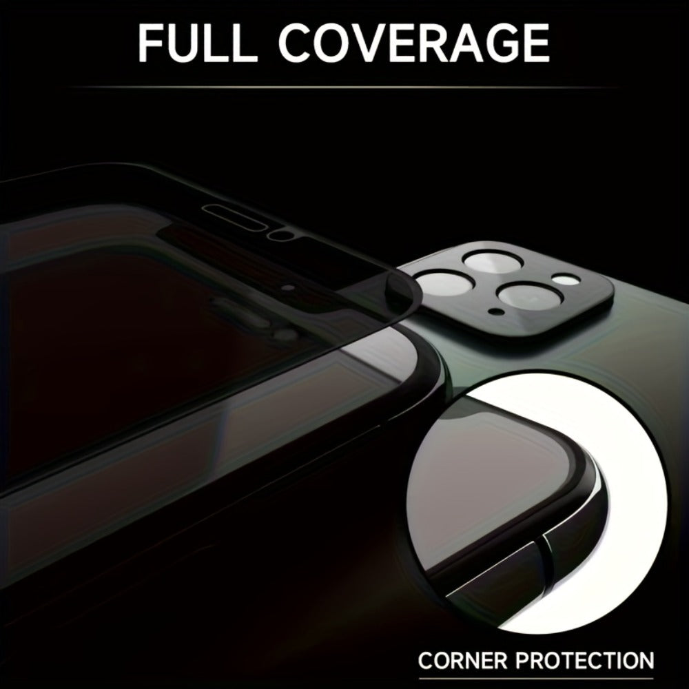 Privacy Screen Protector for iPhone 360° Anti-Peep 9H Tempered Glass – Full Coverage Blue Light Filter, Face ID Compatible, iPhone X XS XR 11 12 13 14 15 16 17 Air Pro Max Plus