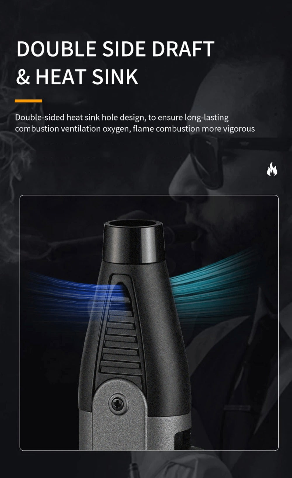 1300°F Torch Lighter 5pcs Blue Flame Windproof Refillable with Safety Lock - Jet Flame for Candles, Grill, BBQ & Camping | Gift Box Available | Butane Not Included