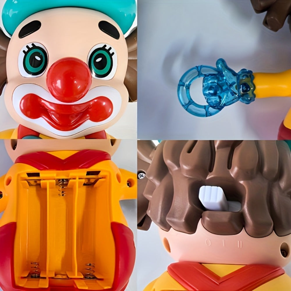 Dancing Clown Toy Doll with Light & Music, Swinging Fidget Toy for Kids Boys & Girls, Funny Weird Halloween Decoration, Christmas Birthday Gift for Children Ages 3+