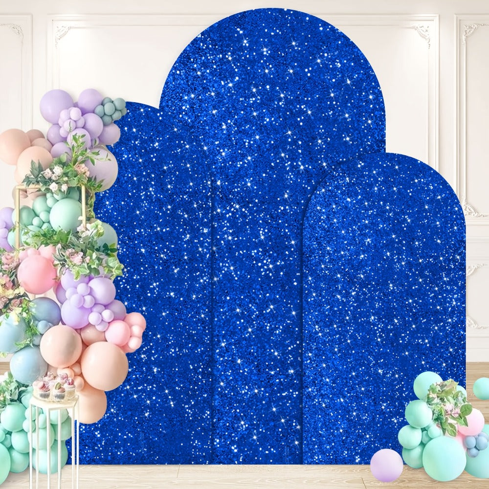 Sequins Wedding Arch Cover Set of 3 Sizes 4ft 5ft 6ft Metallic Spandex Arch Backdrop Cover Payette Glitter Arch Stand Cover for Wedding Birthday Party Decoration