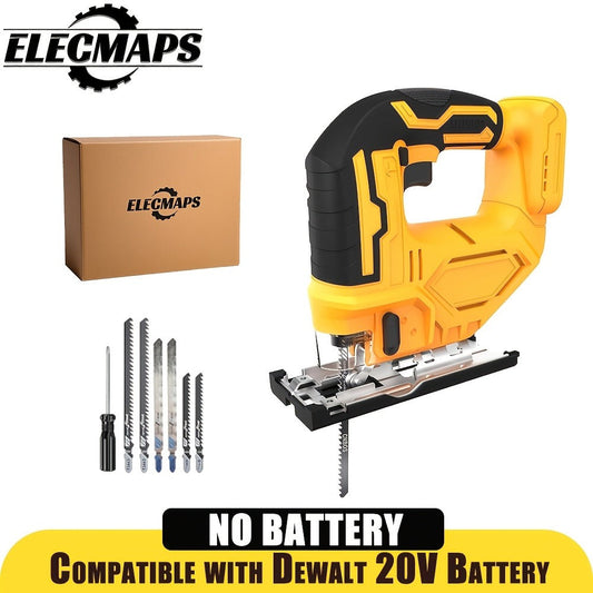 Cordless Jigsaw with LED Light, 0°–45° Bevel and 3 Orbital Settings, Tool Only