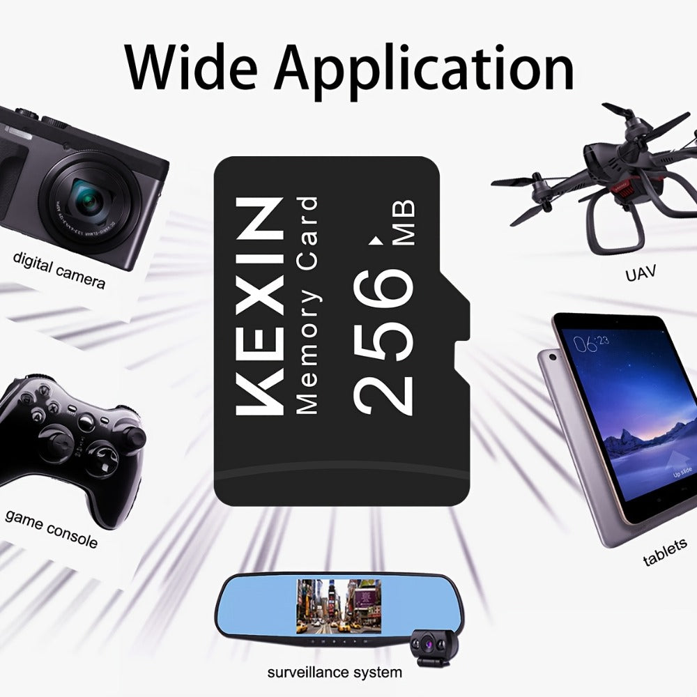 256MB Micro SD Card 10 Pack with SD Adapter, KEXIN High Speed TF Memory Cards Bulk Set for Car Audio, Dash Cam, Camera, Smartphone, Tablet, Game Console, PC – Compact Flash Storage Multi-Device