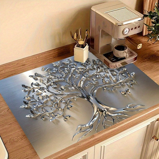 Stove Top Cover Mat with Classic Tree, Branch and Leaf Design, Multiple Sizes