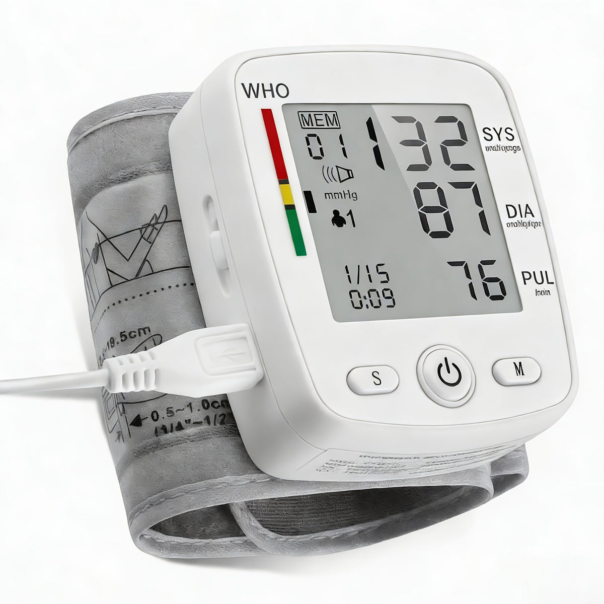 Wrist Blood Pressure Monitor Rechargeable - Digital BP Monitor with Large LCD, Voice Broadcast, 2×99 Memory & USB Charging, Portable Wrist Cuff for Home & Travel, Optional Bundle with Pulse Oximeter