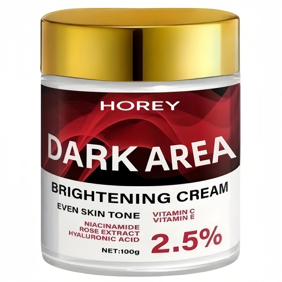 Vitamin C Brightening Face Cream with Glutathione & Vitamin E - Advanced 2.5% Formula, Fades Dark Spots & Evens Skin Tone, Deep Moisturizing for All Skin Types, 100g Daily Glow Skincare