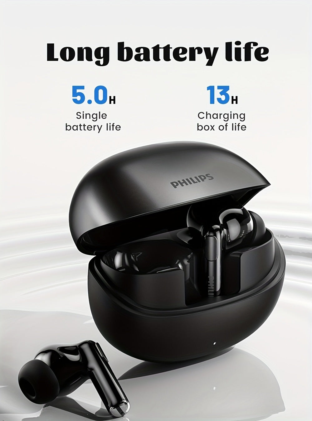 Philips 2026 Wireless Earbuds V6.0 Dual Stereo In-Ear Noise Reduction Long Standby Type-C Charging Comfortable Fit for Birthday Independence Day Holiday Gift iOS Android