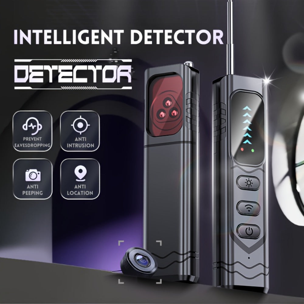 Anti Spy Hidden Camera Detector RF Signal Scanner Portable Bug Detector, GPS Tracker Finder, Listening Device Detector, Rechargeable Wireless Security Sweep Tool for Travel Hotel Airbnb Car Home Office