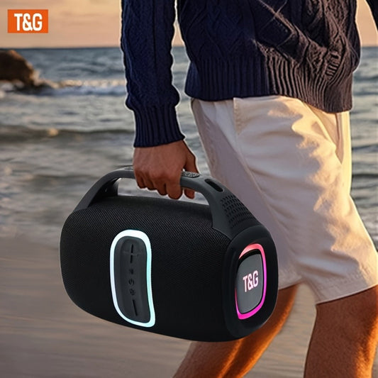 TG674 30W Outdoor Portable Bluetooth Speaker IPX4 Waterproof Dual Pairing Stereo 3600mAh Battery Booming Bass Handle Wireless Subwoofer Speaker for Camping Party