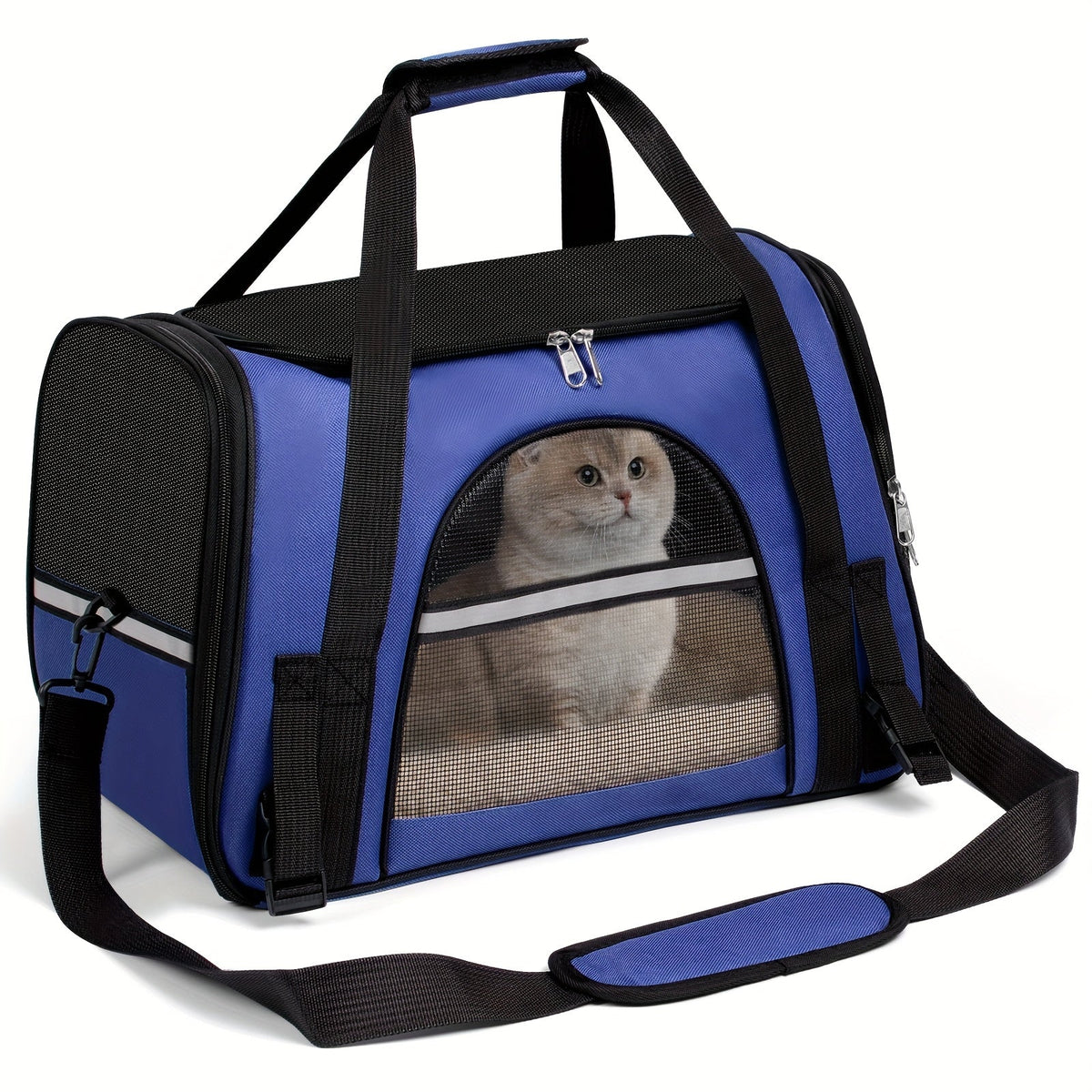 Foldable Cat Carrier Backpack | Airline Approved Collapsible Pet Travel Bag for Cats & Dogs, Spacious Ventilated Design, Anti-Escape Secure Zipper, Car-Friendly Breathable Cage, 6 Colors Available