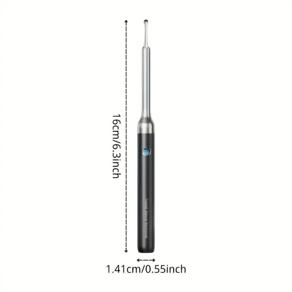 Tonsil Stone Remover with Camera - 1080P HD Visual Tonsil Stone Removal Tool with LED Light, 5-in-1 Stainless Steel Tips, Wi-Fi App Control, USB-C Rechargeable, Compatible with iOS & Android