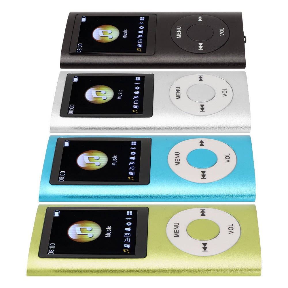 MP3 Player 8-Hour Battery 64GB Lossless FLAC, Slim 1.8 Inch LCD Aluminum Alloy Portable Music Player, Supports MP3 WMA FLAC APE, Playlist Shuffle Sleep Mode, TF Micro SD Card, Earphone & Cable Included