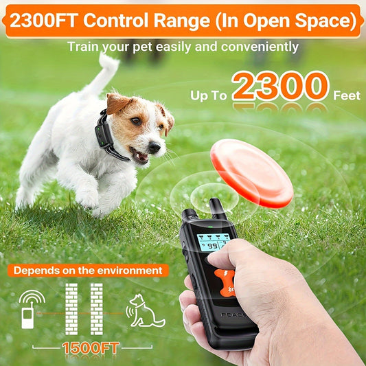 Dog Training Collar with Remote, X100 Rechargeable E-Collar with Security Lock