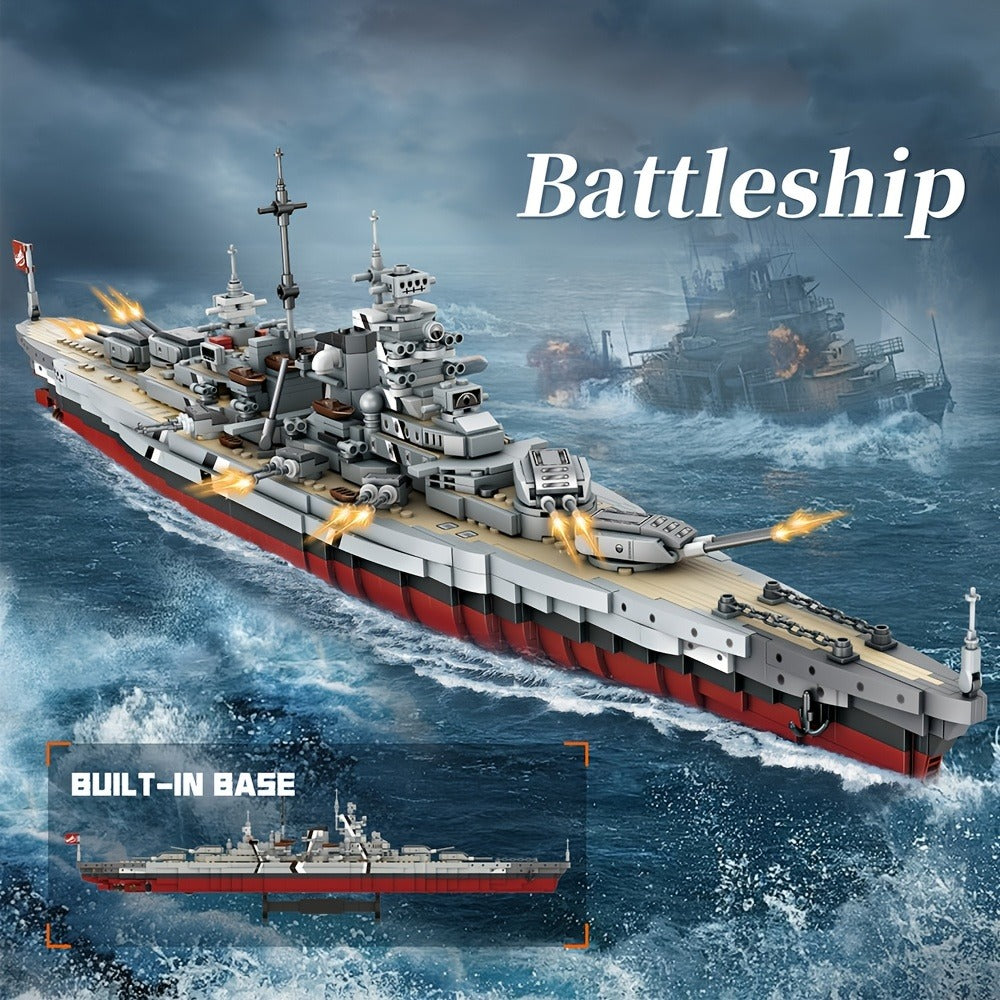 2081-Piece Battleship Building Block Model 4201 for Display