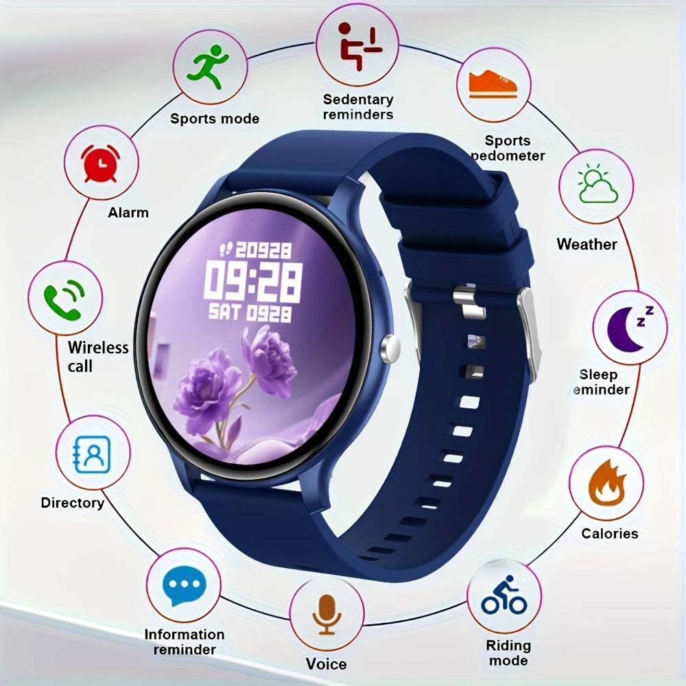IP68 Waterproof Fitness Tracker Smartwatch, SIM-Free Wireless Calling, Music Control, Step Counter Pedometer & Distance Meter, 100+ Sport Modes, Heart Rate SpO2 Sleep Tracker, Rechargeable Battery – Android & iPhone Compatible