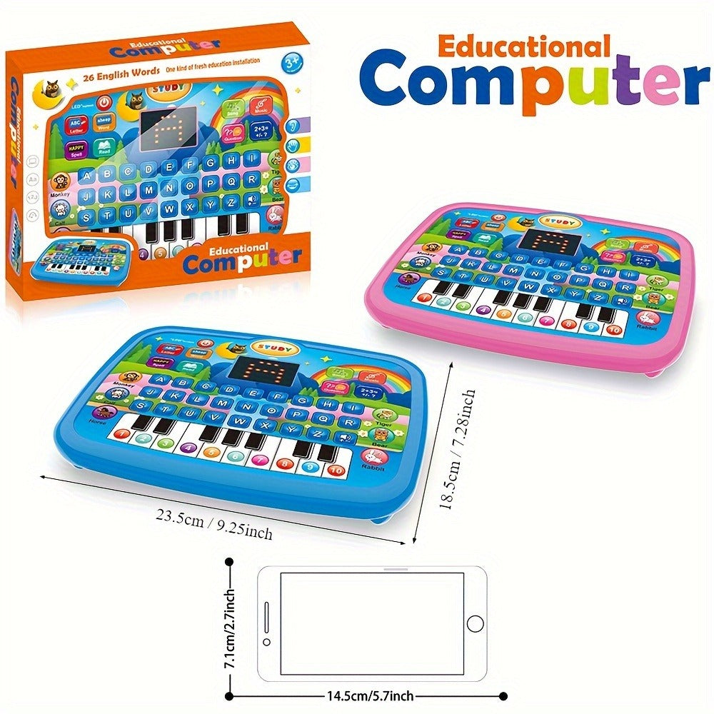 Educational Learning Machine for Kids with 2.2" Screen Alphabet Numbers Music Animals Piano Keys | Interactive Toddler Tablet Toy for Boys Girls Ages 2 3 4 5 | Best Birthday Christmas Gift