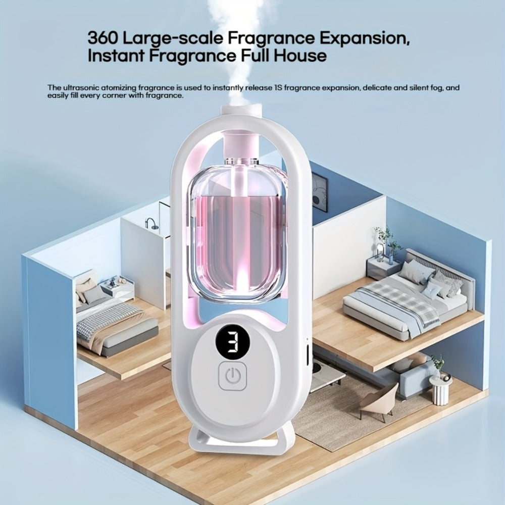 7-Color LED Aromatherapy Diffuser 150ml with USB Power, Ultrasonic Whisper-Quiet Mist, Timer Auto Shut-Off for Bedroom Office Yoga – Bundle with Hilton Gardenia Ocean Jasmine Shangri-La Oils
