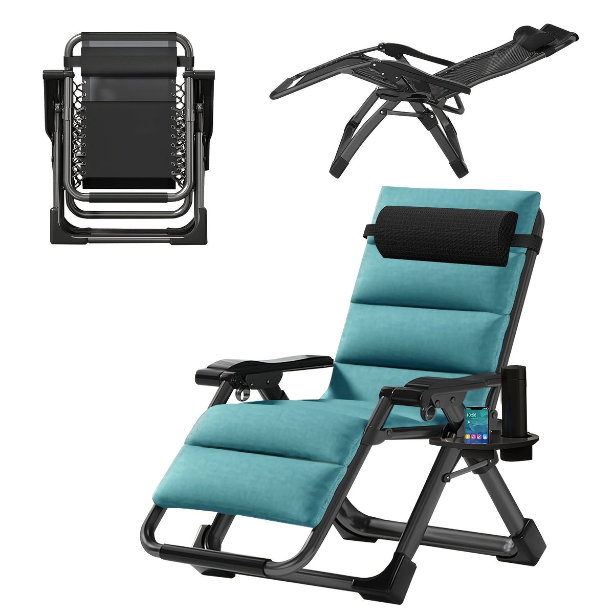 Chaise Lounge Chair shown in the Green option
